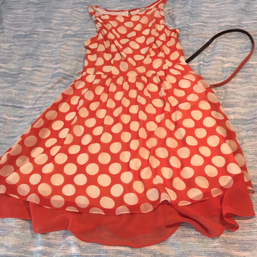 Great Used condition Orange and Cream Dress